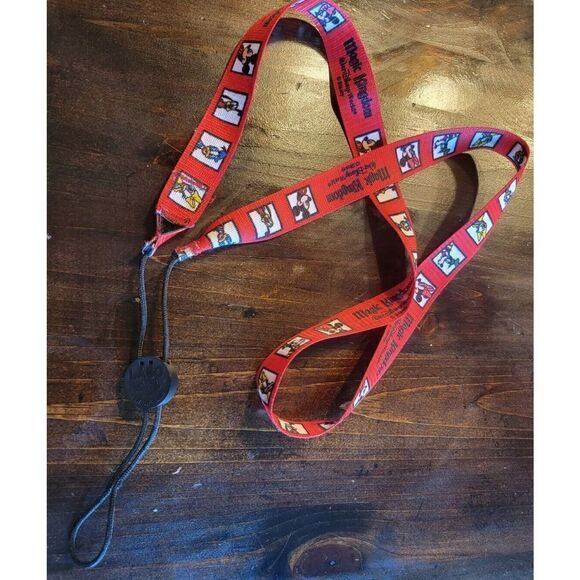 VTG 1997 Walt Disney World Magic Kingdom Red Mickey Drink Lanyard New Orleans - Picture 2 of 6